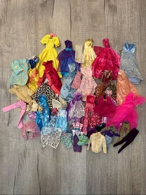 Mixed Lot Barbie Doll Dresses and Costumes - Clothes